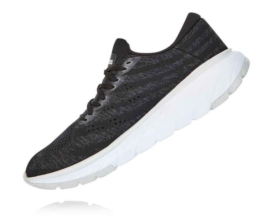 Hoka One One Loopschoenen Dames - Cavu 3 - Zwart/Wit - TE6041938